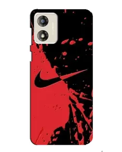 Чехол для Motorola MOTO E13 с картинкой «Красные брызги Nike» Чехол для Motorola MOTO E13 с картинкой «Красные брызги Nike»