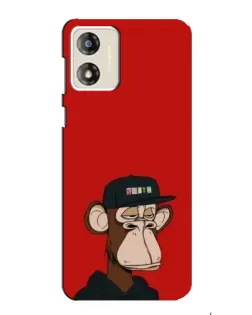 Чехол для Motorola MOTO E13 с картинкой «Bored Ape — красный фон» Чехол для Motorola MOTO E13 с картинкой «Bored Ape — красный фон»