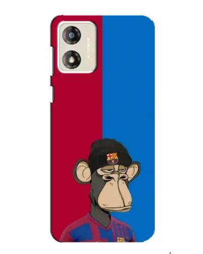 Чехол для Motorola MOTO E13 с картинкой «Bored Ape — фанат Барсы»