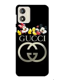Чехол для Motorola MOTO E13 с картинкой «Gucci — герои Disney»