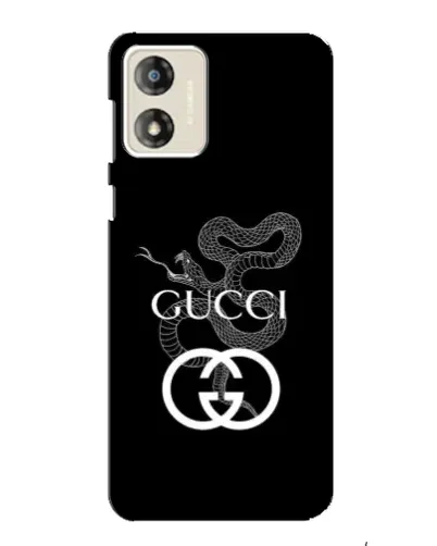 Чехол для Motorola MOTO E13 с картинкой «Gucci — серебряная змея»