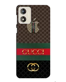 Чехол для Motorola MOTO E13 с картинкой «Gucci — брендированный десерт»
