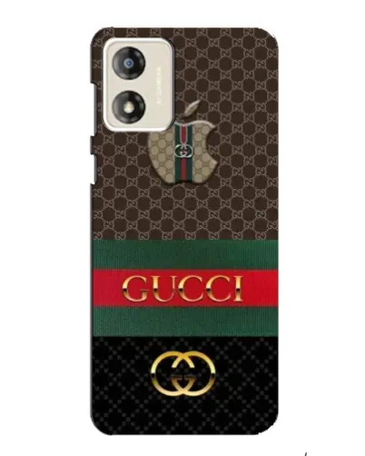 Чехол для Motorola MOTO E13 с картинкой «Gucci — брендированный десерт»
