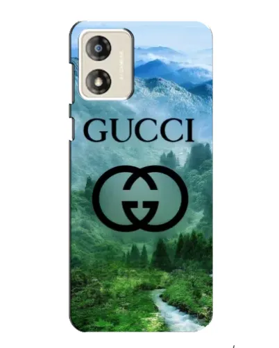 Чехол для Motorola MOTO E13 с картинкой «Gucci — горный пейзаж»