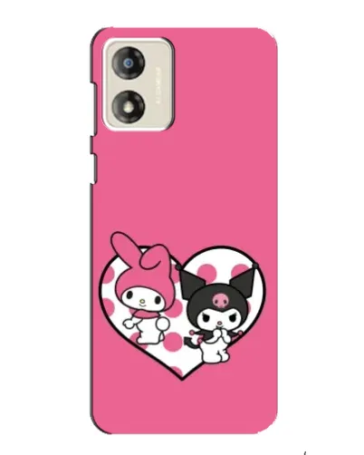 Чохол для Motorola MOTO E13 з картинкою «Kuromi та My Melody» Чохол для Motorola MOTO E13 з картинкою «Kuromi та My Melody»
