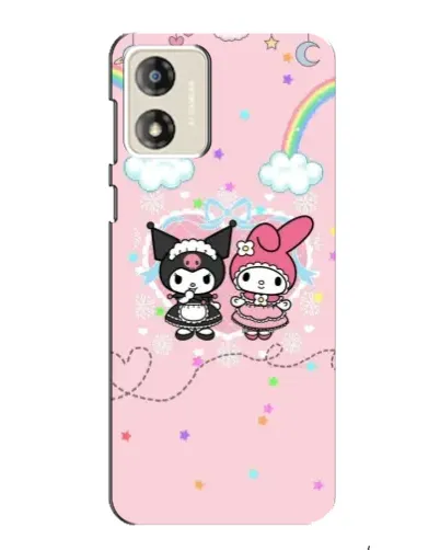 Чохол для Motorola MOTO E13 з картинкою «My Melody та Kuromi» Чохол для Motorola MOTO E13 з картинкою «My Melody та Kuromi»