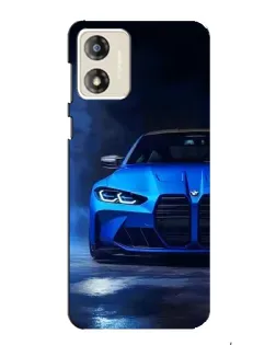 Чохол для Motorola MOTO E13 з картинкою «Блакитна BMW M4»