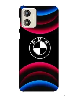 Чохол для Motorola MOTO E13 з картинкою «Логотип BMW та неонові дуги»