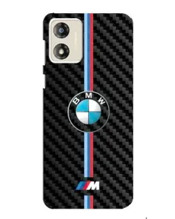 Чохол для Motorola MOTO E13 з картинкою «Емблема BMW та карбон»