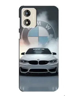 Чохол для Motorola MOTO E13 з картинкою «BMW в білому диму»