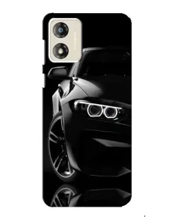 Чохол для Motorola MOTO E13 з картинкою «Чорна BMW — профіль»