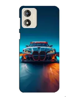Чохол для Motorola MOTO E13 з картинкою «BMW — вогні неону»