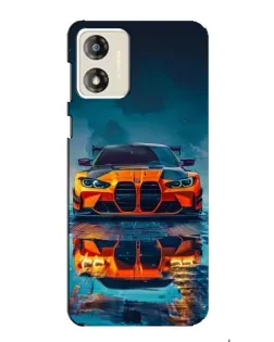 Чохол для Motorola MOTO E13 з картинкою «BMW — золота емблема»