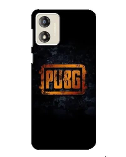 Чехол для Motorola MOTO E13 с картинкой «PUBG — золотой логотип»
