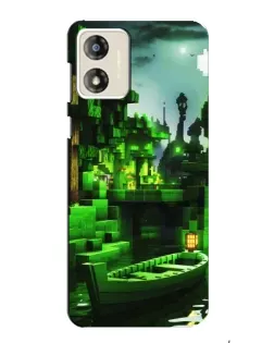 Чехол для Motorola MOTO E13 с картинкой «Minecraft лесной пейзаж»