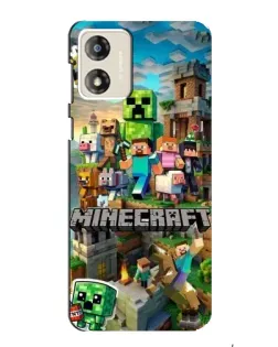Чехол для Motorola MOTO E13 с картинкой «Замок Minecraft»