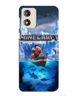 Чохол для Motorola MOTO E13 з картинкою «Minecraft льодянийсвіт»
