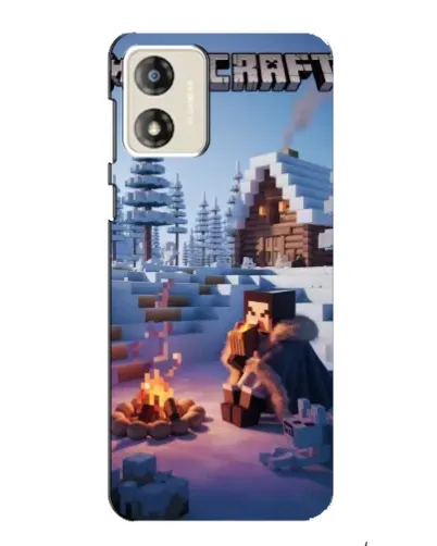 Чохол для Motorola MOTO E13 з картинкою «Зимовий Minecraft»