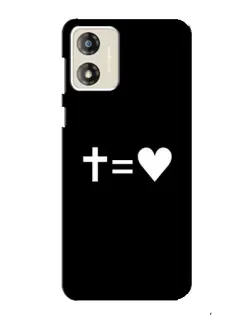 Чехол для Motorola MOTO E13 с картинкой «Крест и Сердце»