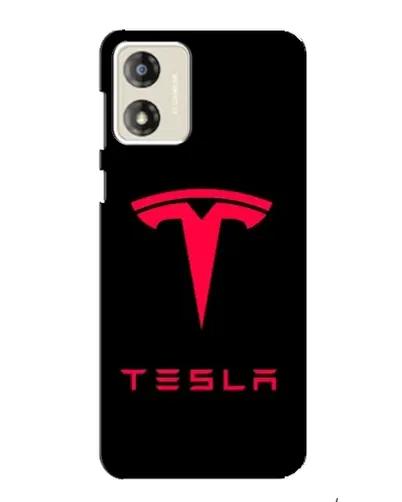 Чехол для Motorola MOTO E13 с картинкой «Tesla Red Logo»
