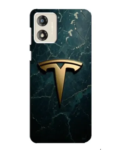 Чехол для Motorola MOTO E13 с картинкой «Мраморная Tesla Gold»
