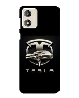 Чехол для Motorola MOTO E13 с картинкой «Tesla — серебристое авто» Чехол для Motorola MOTO E13 с картинкой «Tesla — серебристое авто»