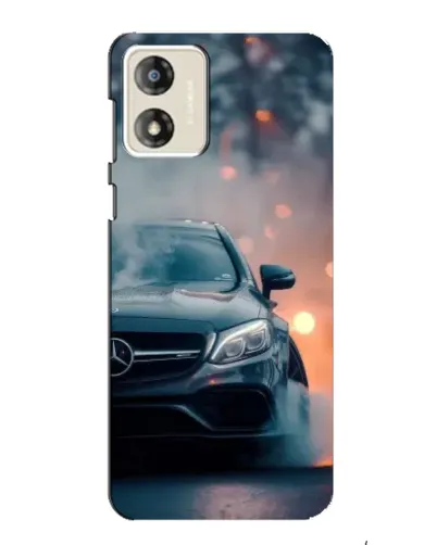 Чехол для Motorola MOTO E13 с картинкой «Mercedes — ночной город»