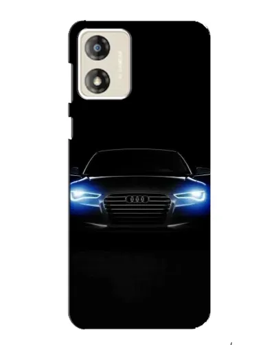 Чехол для Motorola MOTO E13 с картинкой «Audi в неоне»