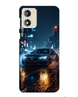 Чохол для Motorola MOTO E13 з картинкою «Нічне місто та Audi» Чохол для Motorola MOTO E13 з картинкою «Нічне місто та Audi»