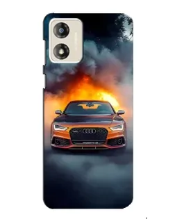 Чохол для Motorola MOTO E13 з картинкою «Audi у вогняному диму» Чохол для Motorola MOTO E13 з картинкою «Audi у вогняному диму»