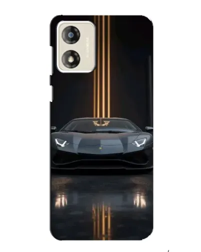 Чехол для Motorola MOTO E13 с картинкой «Lamborghini золотые линии»