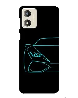 Чохол для Motorola MOTO E13 з картинкою «Блакитний силует Lamborghini» Чохол для Motorola MOTO E13 з картинкою «Блакитний силует Lamborghini»