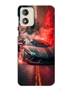 Чохол для Motorola MOTO E13 з картинкою «Lamborghini червоний дим» Чохол для Motorola MOTO E13 з картинкою «Lamborghini червоний дим»