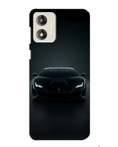Чехол для Motorola MOTO E13 с картинкой «Черный Lamborghini Aventador»