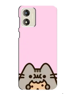 Чохол для Motorola MOTO E13 з картинкою «Pusheen та печиво» Чохол для Motorola MOTO E13 з картинкою «Pusheen та печиво»