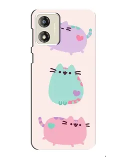 Чохол для Motorola MOTO E13 з картинкою «Pusheen тріо» Чохол для Motorola MOTO E13 з картинкою «Pusheen тріо»