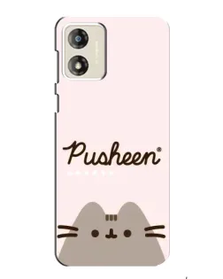 Чохол для Motorola MOTO E13 з картинкою «Pusheen логотип»