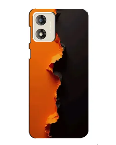 Чехол для Motorola MOTO E13 с картинкой «Оранжевый разлом»