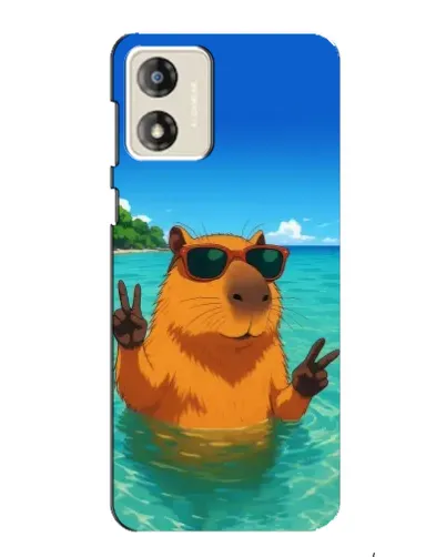 Чехол для Motorola MOTO E13 с картинкой «Морская капибара»