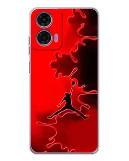 Чехол для Motorola Moto E14 с картинкой «Jordan Red Smoke» Чехол для Motorola Moto E14 с картинкой «Jordan Red Smoke»