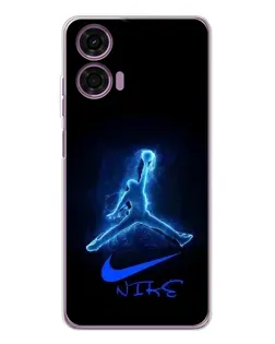 Чехол для Motorola Moto E14 с картинкой «Jordan Neon Blue» Чехол для Motorola Moto E14 с картинкой «Jordan Neon Blue»