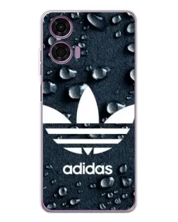 Чехол для Motorola Moto E14 с картинкой «Adidas Trefoil Blue»