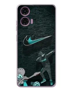 Чехол для Motorola Moto E14 с картинкой «Спортивный арт Nike»