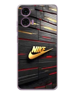 Чехол для Motorola Moto E14 с картинкой «Золотой Nike на металле» Чехол для Motorola Moto E14 с картинкой «Золотой Nike на металле»