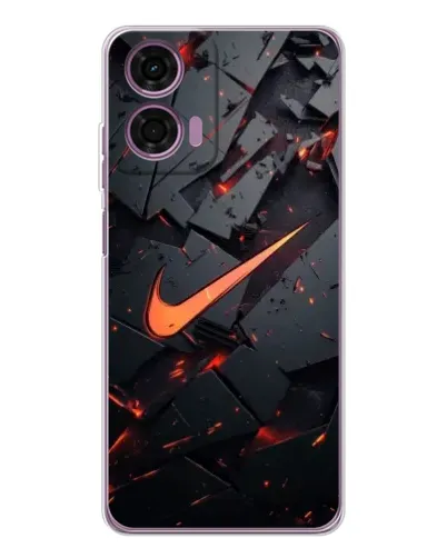 Чехол для Motorola Moto E14 с картинкой «Nike — эффект разломов» Чехол для Motorola Moto E14 с картинкой «Nike — эффект разломов»