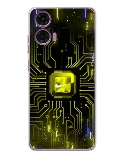 Чехол для Motorola Moto E14 с картинкой «Nike — золотая искра» Чехол для Motorola Moto E14 с картинкой «Nike — золотая искра»