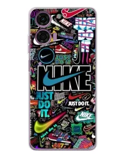 Чехол для Motorola Moto E14 с картинкой «Яркий коллаж Nike» Чехол для Motorola Moto E14 с картинкой «Яркий коллаж Nike»