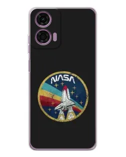 Чехол для Motorola Moto E14 с картинкой «NASA — эмблема миссии»