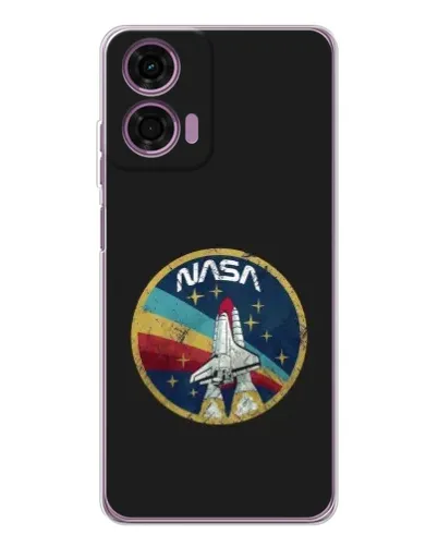 Чехол для Motorola Moto E14 с картинкой «NASA — эмблема миссии»