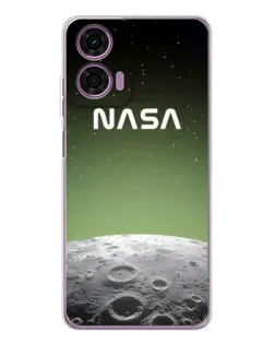 Чехол для Motorola Moto E14 с картинкой «NASA — лунный градиент»